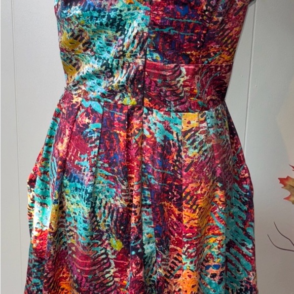 Colorful Corey P size 8 maxi Dress excellent condition Stunning with pockets - Picture 7 of 12